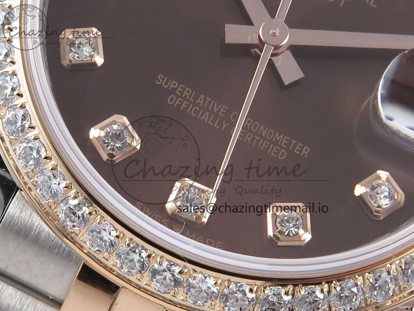Bezel Diamonds DateJust 278381RBR Diamonds ARF 904L 1:1 Steel Dial Bracelet SS RG 31 Jubilee Edition Brown Best on ETA 2688 0402